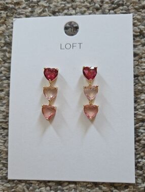 LOFT Heart Drop Earrings